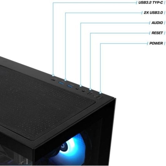 PC de bureau Thermaltake PC-000139-DE AMD Ryzen 7 8700F 32GB 1TB SSD RTX 5060 Ti Windows 11 WiFi6