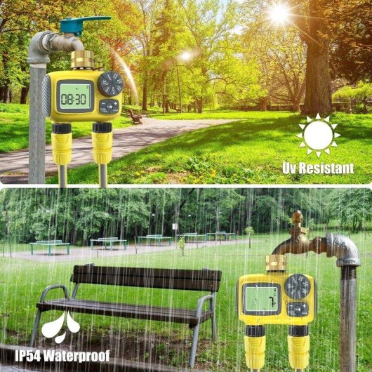 Programmatore Irrigazione Blossom LCD 2 zone manuale senza app giallo