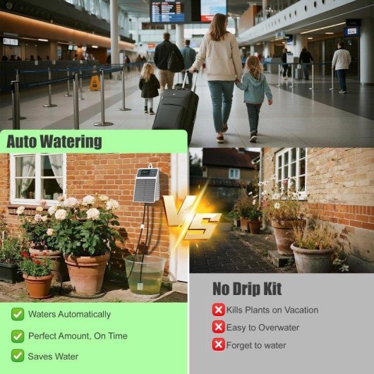 Programador de riego solar Blossom con LCD y batería recargable 2200mAh