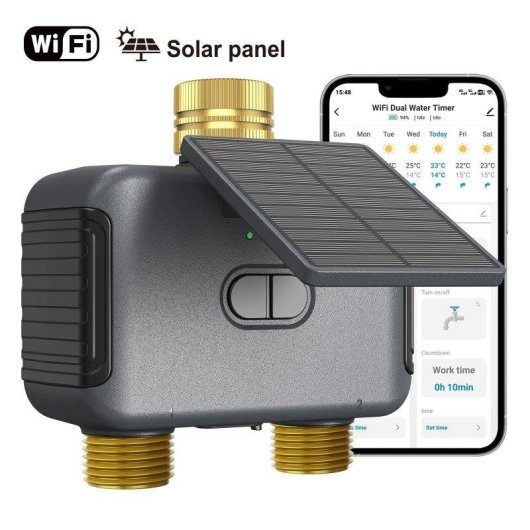 Programmator di irrigazione Blossom 2 zone WiFi solare LCD