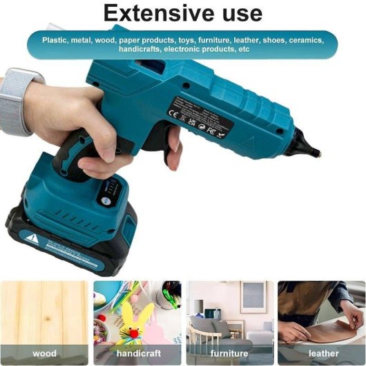 Pistola de silicona inalámbrica Blossom 21V con 10 cartuchos