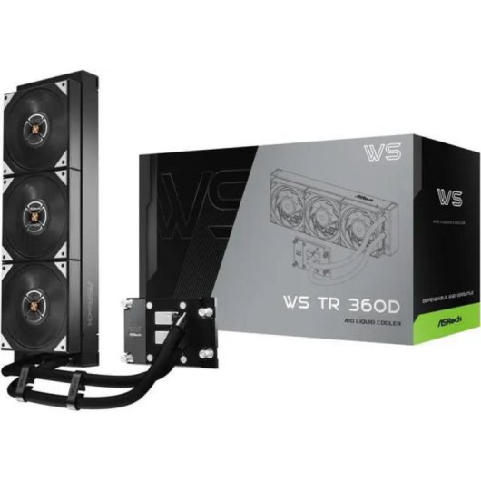 Flüssigkeitskühlung ASRock WS TR 360D 360mm 1 Lüfter Doppelpumpen Alarm