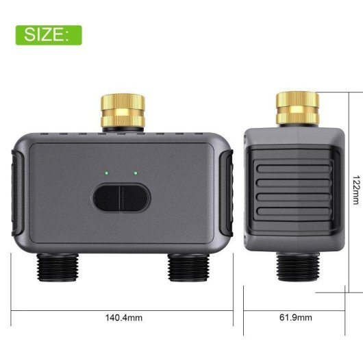 Programador de riego solar Blossom 2 Zonas con batería recargable