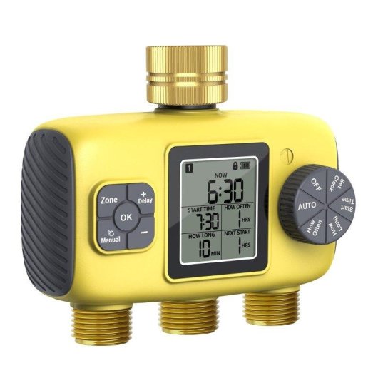 Programmierer fuer Bewasserung Blossom LCD 3 Zonen Gelb