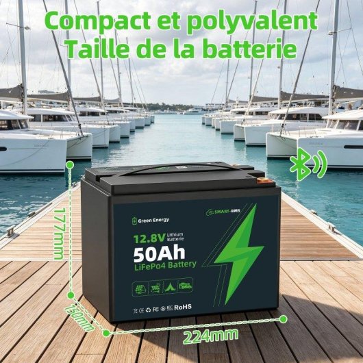 Stazione di energia Blossom BZ0028-MINI-50Ah 640Wh Batteria LiFePO4 Bluetooth IP67