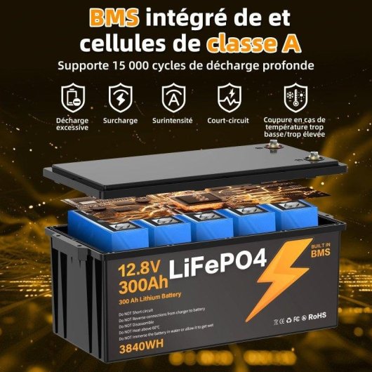 Stazione di energia Blossom 3840Wh 12V BMS IP67 per campeggio e barche