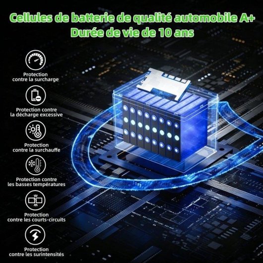 Stazione di energia Blossom BZ0028-MINI-100Ah 1280Wh Batteria LiFePO4 Bluetooth IP67