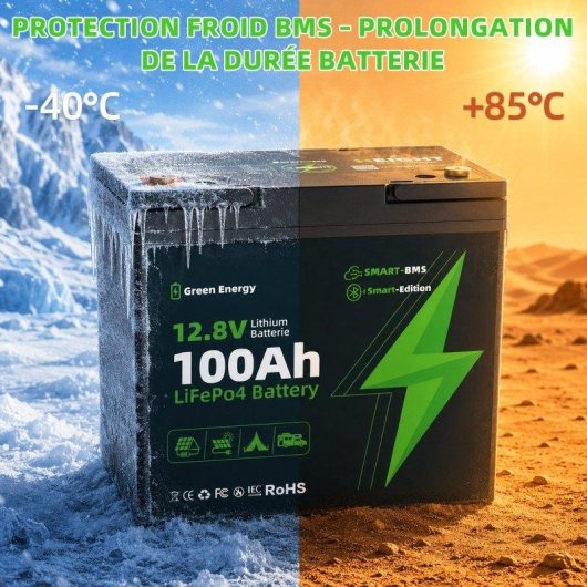 Stazione di energia Blossom BZ0028-MINI-100Ah 1280Wh Batteria LiFePO4 Bluetooth IP67