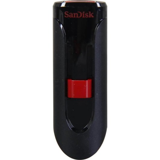 Unidad flash USB SanDisk Cruzer Glide 64GB USB 2.0 deslizante negro rojo