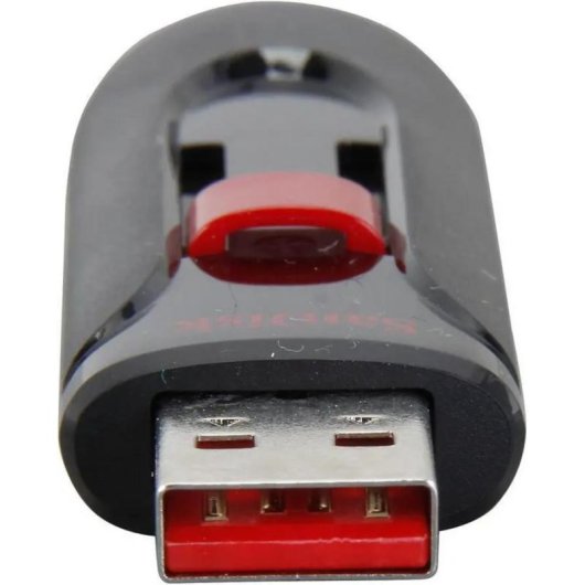 Unidad flash USB SanDisk Cruzer Glide 64GB USB 2.0 deslizante negro rojo