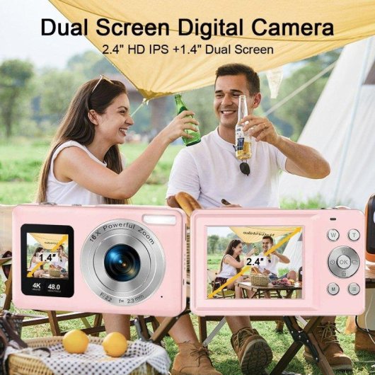 Cámara Compacta Blossom DC06S 48MP Zoom Óptico 16x USB-C Rosa