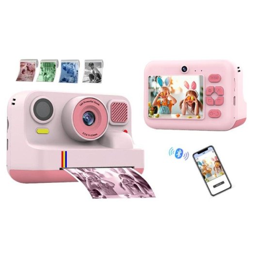 Cámara Compacta Blossom K12Pro-32G 48MP Doble Lente Bluetooth Blanca