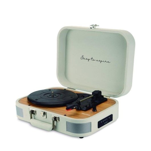 Tocadiscos Prixton VC600 10W RMS Bluetooth Tracción Correa USB Radio FM Vintage