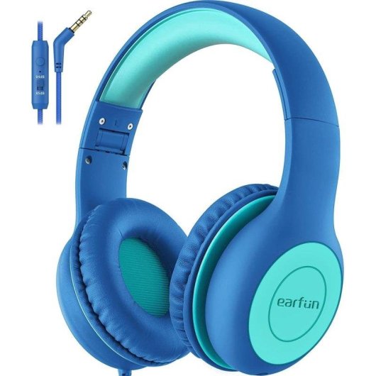 Cuffie Bambini Fargo con Microfono, Cavo Jack 3,5 mm, Volume Limitato 85/94 dB
