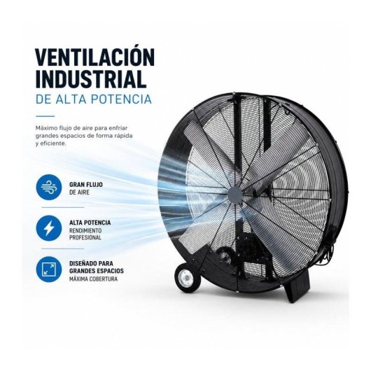 Ventilador Industrial de Suelo Bilake Maximum 1000W 112cm Motor Alta Resistencia Seguridad Metálica