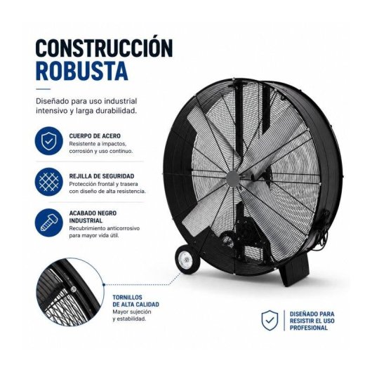 Ventilador Industrial de Suelo Bilake Maximum 1000W 112cm Motor Alta Resistencia Seguridad Metálica