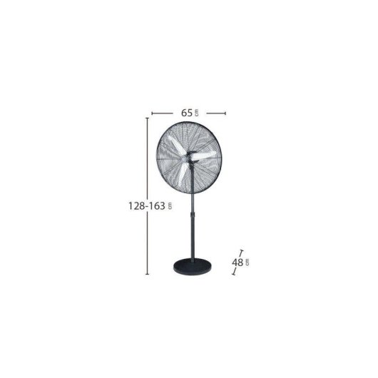 Ventilador de Pie Industrial Bilake Alarcon 180W 3 Velocidades Oscilante Cabezal Orientable
