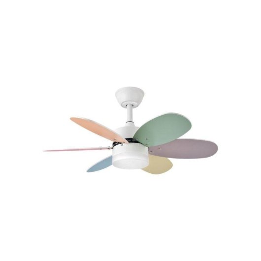 Ventilador de Techo con Luz Bilake Kids Colores Pastel WiFi Aspas Reversibles Ultra Silencioso con Mando