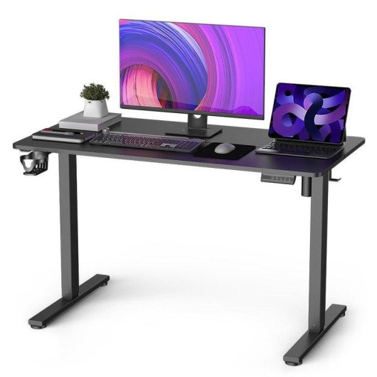 Escritorio eléctrico gaming Naspaluro 120x60 cm regulable en altura