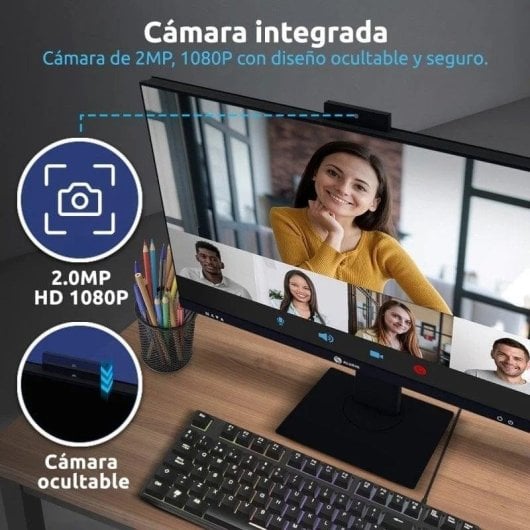 Alurin Flow AIO i5-12400 /16GB/500GB/24" Windows Home, Altura regulable + Owlotech MK500 Combo