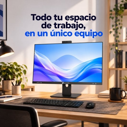 All-in-One Alurin Flow AIO Intel Core i5-12400 16GB 1TB SSD UHD 730 24" Windows 11 Home Altura Ajustável + Owlotech MK500 Combo