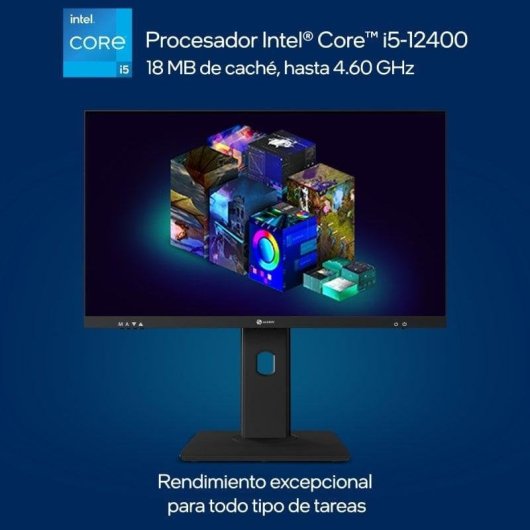 Alurin Flow AIO i5-12400 /16GB/1TB/27" Windows Home, Altura regulable + Owlotech MK500 Combo