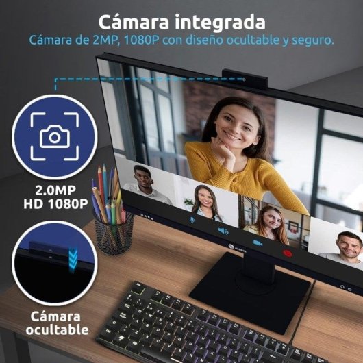 Alurin Flow AIO i5-12400 /16GB/1TB/27" Windows Home, Altura regulable + Owlotech MK500 Combo