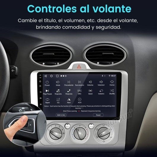Autoradio JUNSUN Android 15 2+64GB CarPlay Android Auto Ford Focus MK II