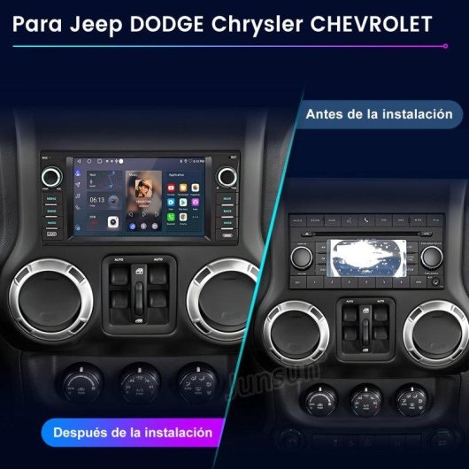 Autoradio 7 IPS JUNSUN 2+64GB CarPlay Android Auto Drahtlos GPS Bluetooth