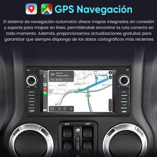 Autoradio 7 IPS JUNSUN 2+64GB CarPlay Android Auto Drahtlos GPS Bluetooth