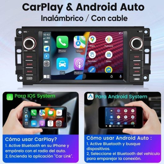 Autoradio 7 IPS JUNSUN 2+64GB CarPlay Android Auto Drahtlos GPS Bluetooth