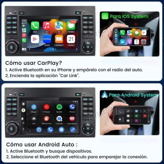 Autoradio JUNSUN 7 pouces Android 15 4+64GB CarPlay Bluetooth GPS