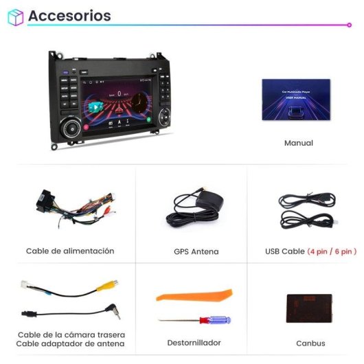 Autoradio JUNSUN 7 pouces Android 15 4+64GB CarPlay Bluetooth GPS