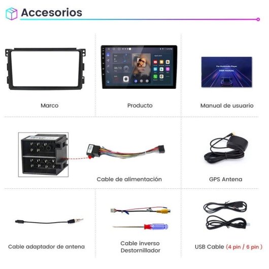 Autoradio JUNSUN 9 pollici Android 15 CarPlay Android Auto wireless