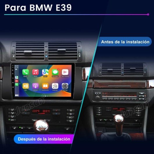 Autoradio JUNSUN 2+64gb Android 15 CarPlay GPS BT Wifi BMW E39/E38/E53