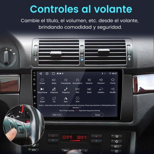 Autoradio JUNSUN 2+64gb Android 15 CarPlay GPS BT Wifi BMW E39/E38/E53