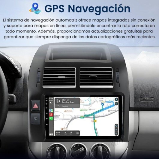 Autoradio JUNSUN Android 15 2+64GB CarPlay GPS Bluetooth VW Polo