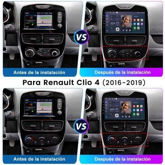 Autoradio JUNSUN 10,1 Android 15 CarPlay Android Auto GPS Renault Clio