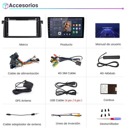 Autoradio JUNSUN 6+128 GB Octa Core CarPlay Android Auto 4G GPS