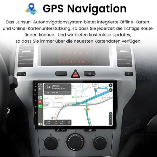 Autoradio JUNSUN 9" Android 15 CarPlay Wireless GPS Bluetooth Opel Zafira Astra