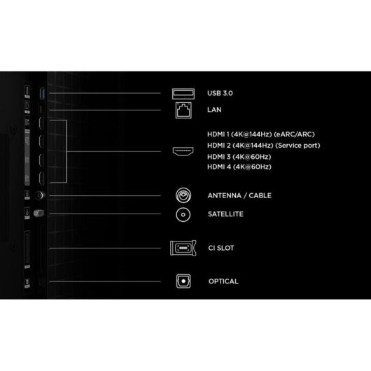 TV TCL QD Mini LED 85A400 Pro 85" 4K UltraHD 144Hz Smart TV Google TV Dolby Vision