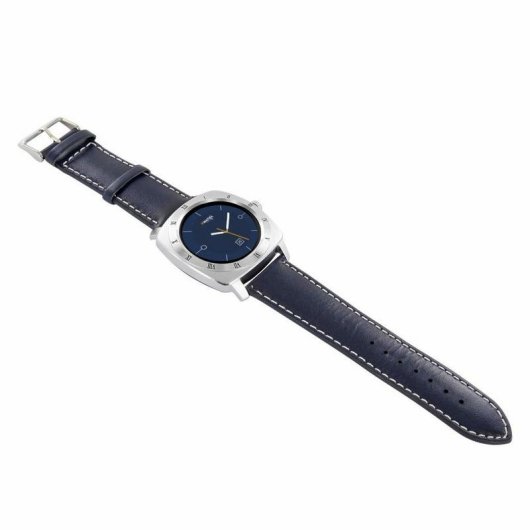 Xlyne NARA XW Pro Bluetooth 1,22" Argent Boîtier 45mm Bracelet Navy M Cardiofréquencemètre