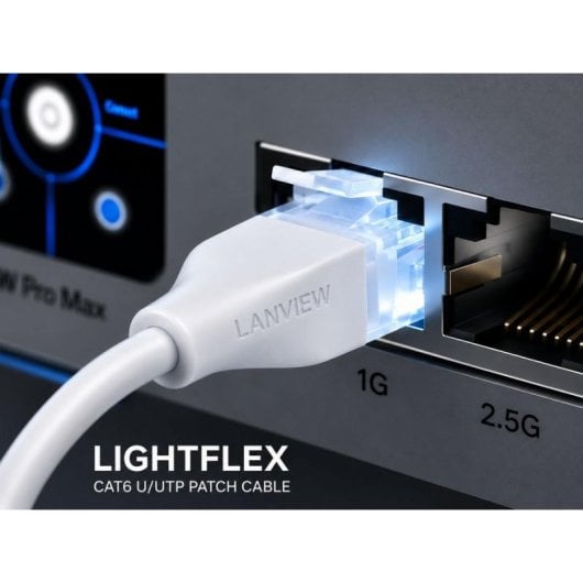 Cable de Red Lanview Nanoflex Light SmartClick Cat6 2m RJ-45 Blanco