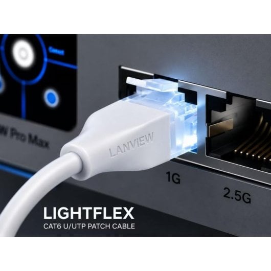 Cable de Red Lanview Nanoflex Light SmartClick Cat6 2m RJ-45 Blanco