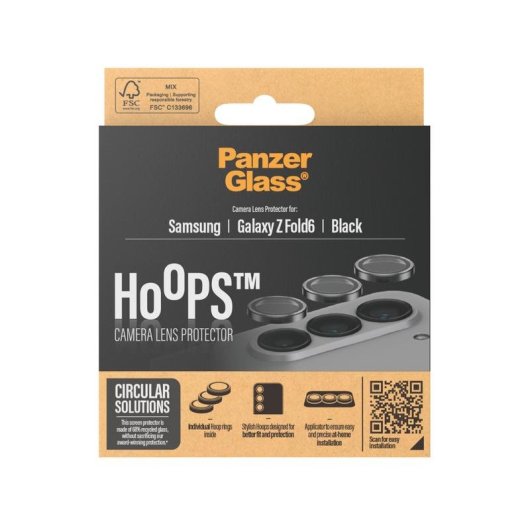 Protecteur d'objectif PanzerGlass Hoops Samsung Galaxy Z Fold6 Schwarz