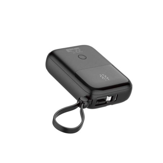 Bateria externa Accetel PBB2411B 10000 mAh PD QC3.0 Cabos USB-C Lightning