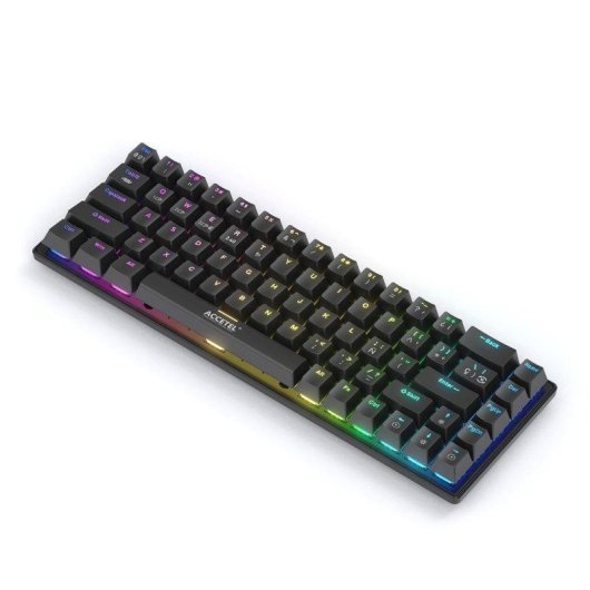 Clavier Accetel Pct590bt sans fil mécanique noir distribution espagnole