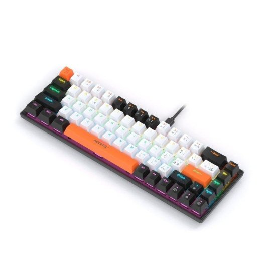 Clavier Accetel Pct570cbo mécanique blanc portugais