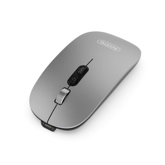Rato Accetel PCM218G Bluetooth 5.2 2.4GHz 1600 DPI RGB Cinzento
