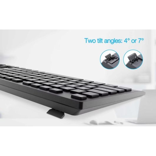 Clavier Gembird KBS-WPS-02 sans fil noir US QWERTY avec souris